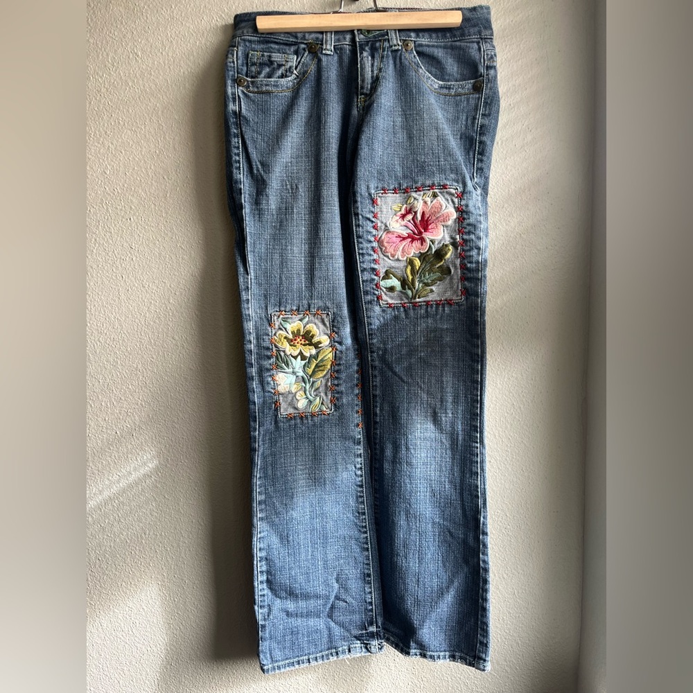 Marlow Women's Patchwork Embroidered Straight Leg… - image 1